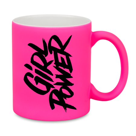 Rubber coated neon mug for engraving
